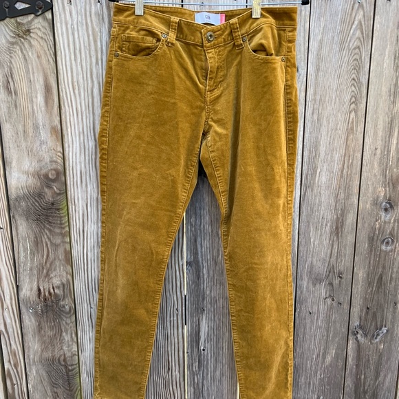 CABI Corduroys Skinny Mustard Pants size 8 - Picture 3 of 8